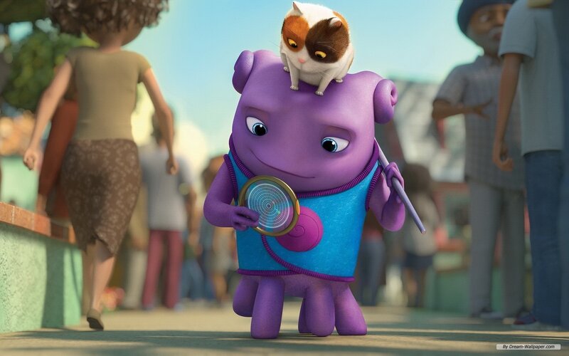 Purple Alien with Cat