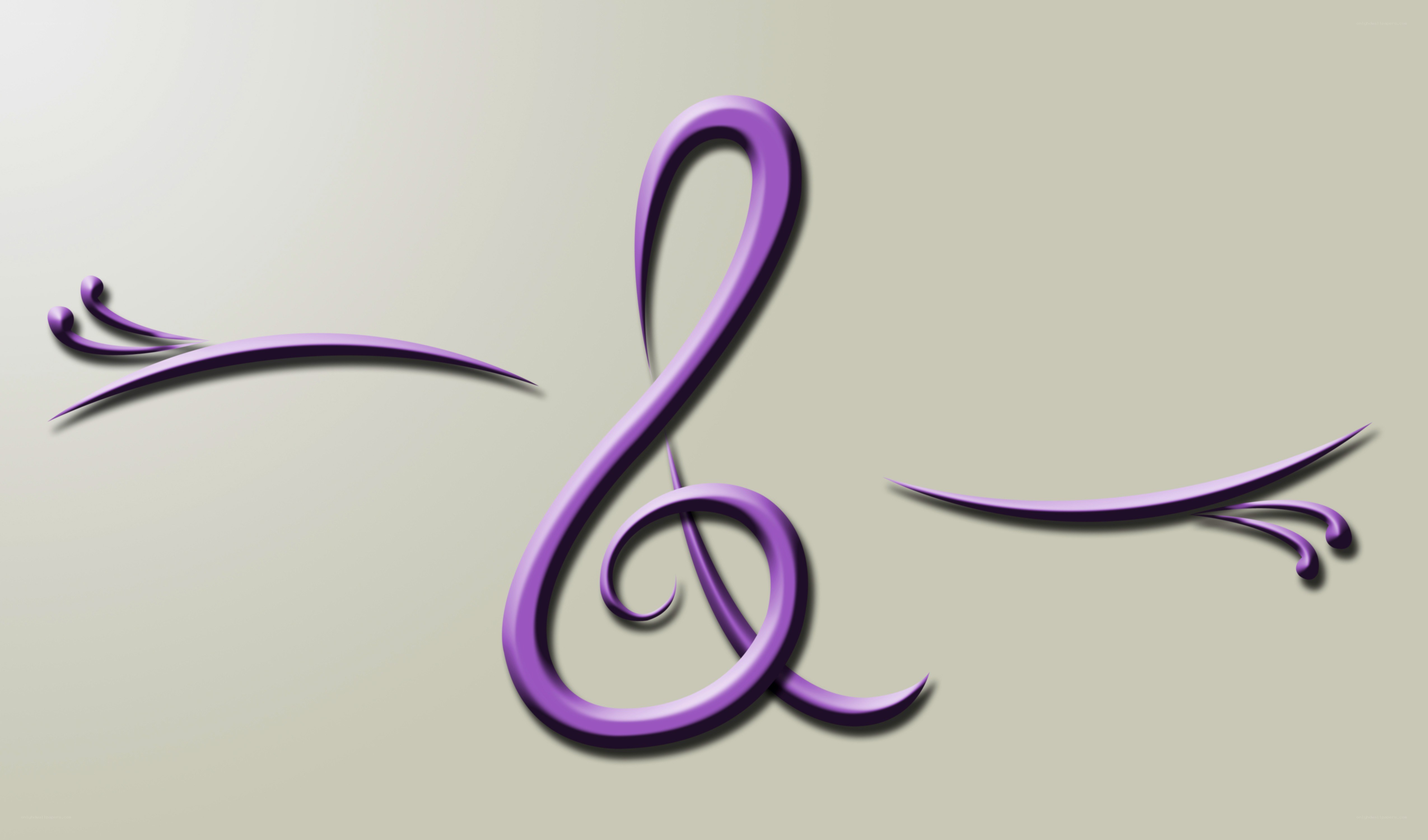 purple ampersand design