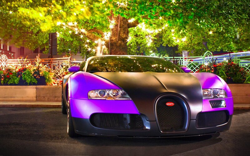 Purple and Black Car — Dramatic