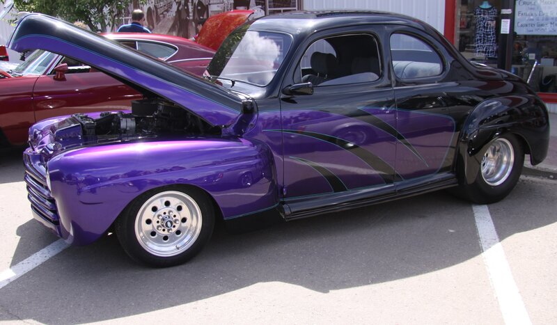 Purple and Black Custom Car