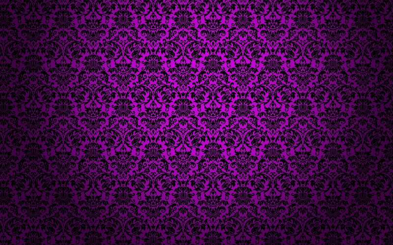 Purple and Black Damask Pattern — Ornate