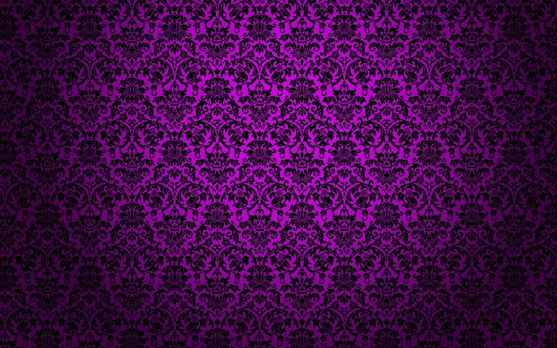 Purple and Black Damask Pattern
