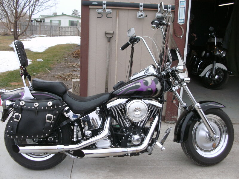 Purple and Black Motorcycle
