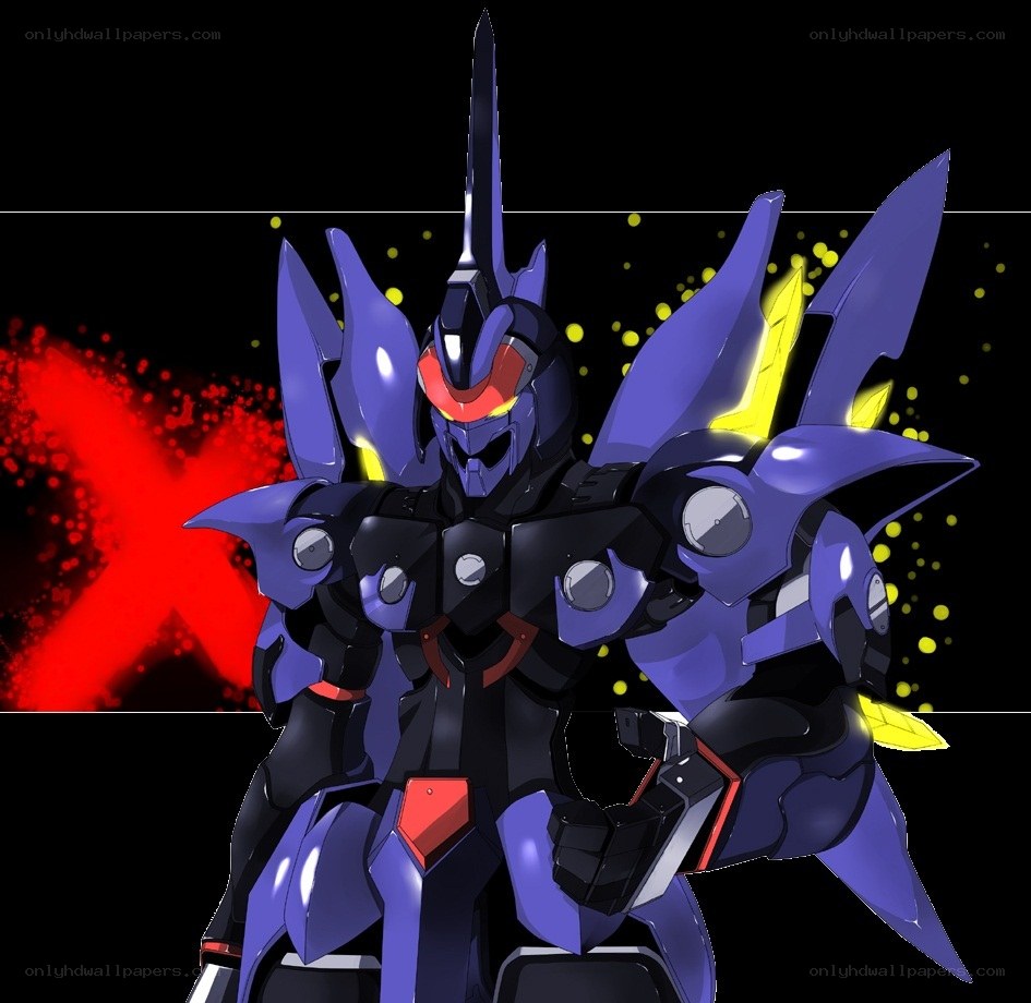 purple and black robot mech