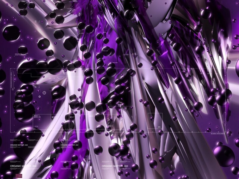 Purple and Black Spheres — Abstract