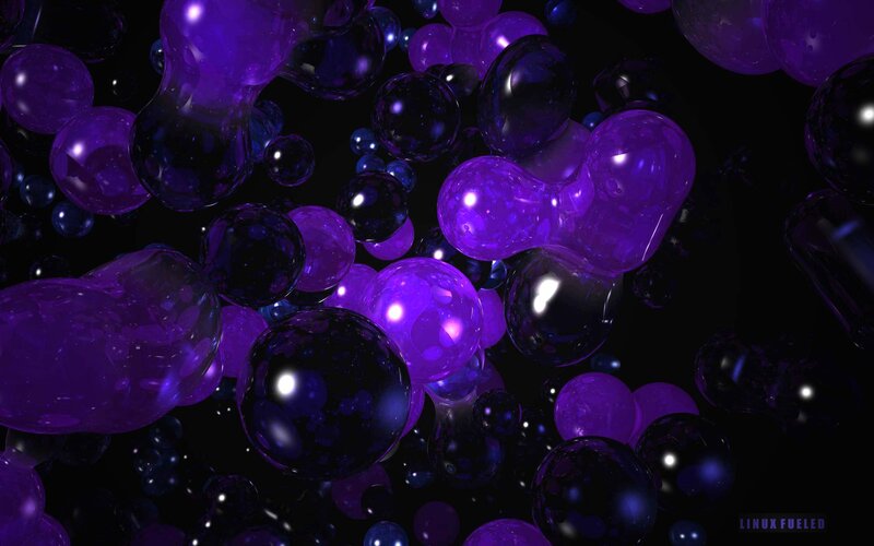 Purple and Black Spheres