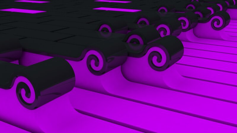 Purple and Black Spirals