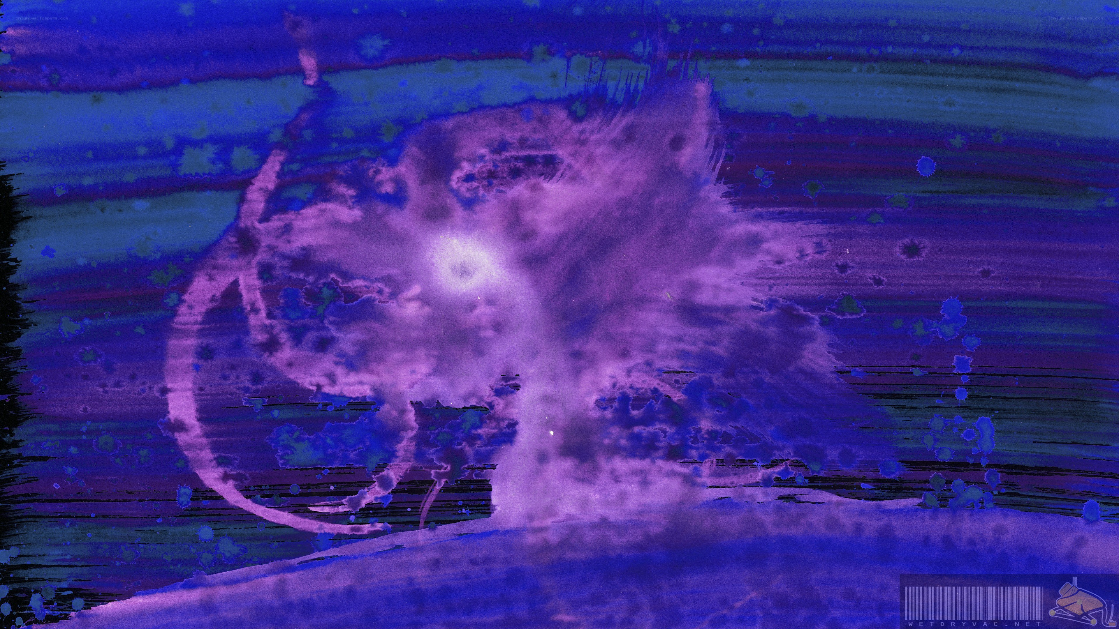 purple and blue abstract art