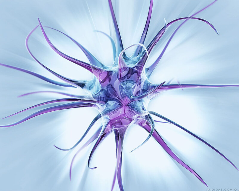 Purple and Blue Abstract Form