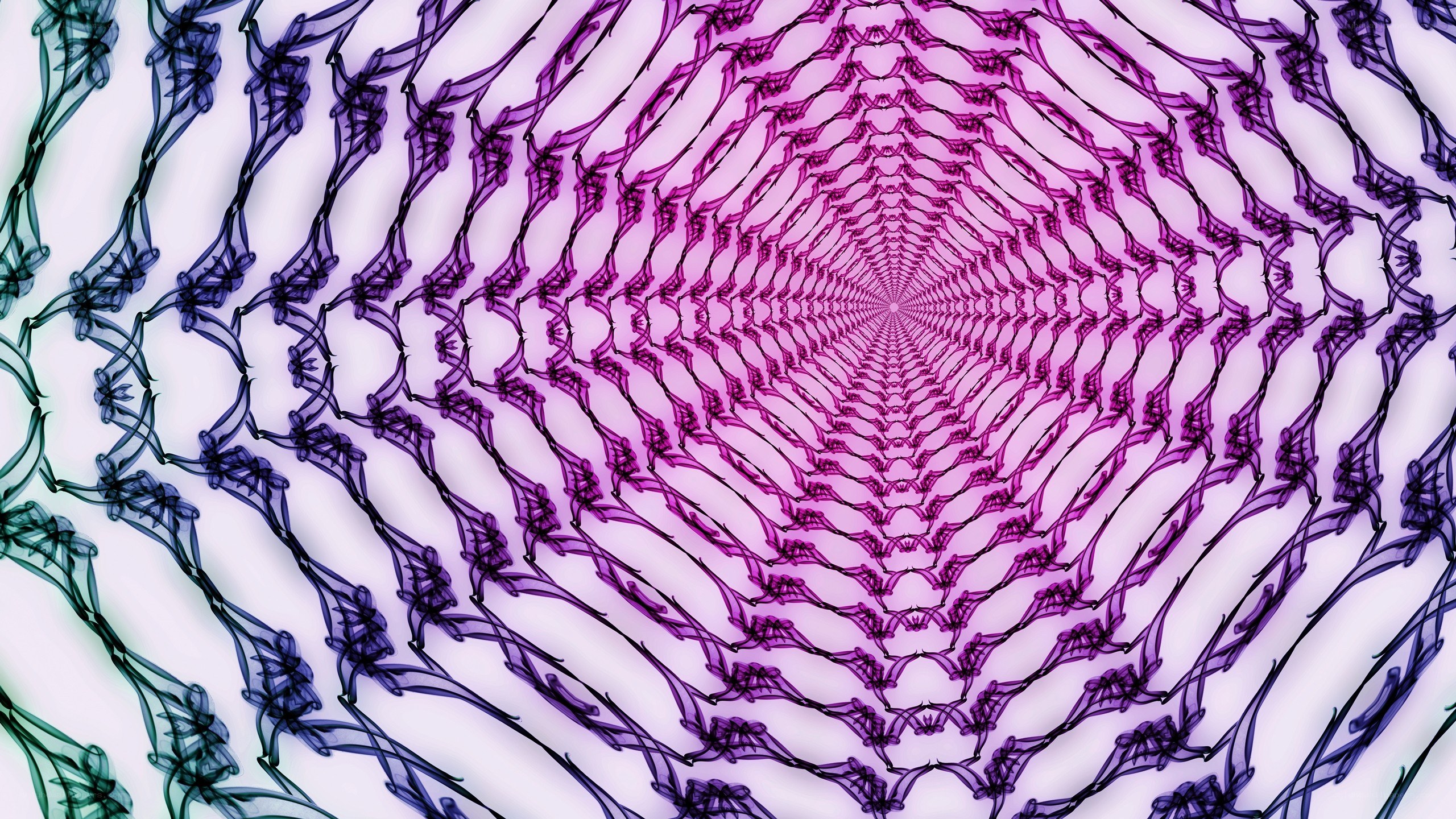 purple and blue abstract tunnel