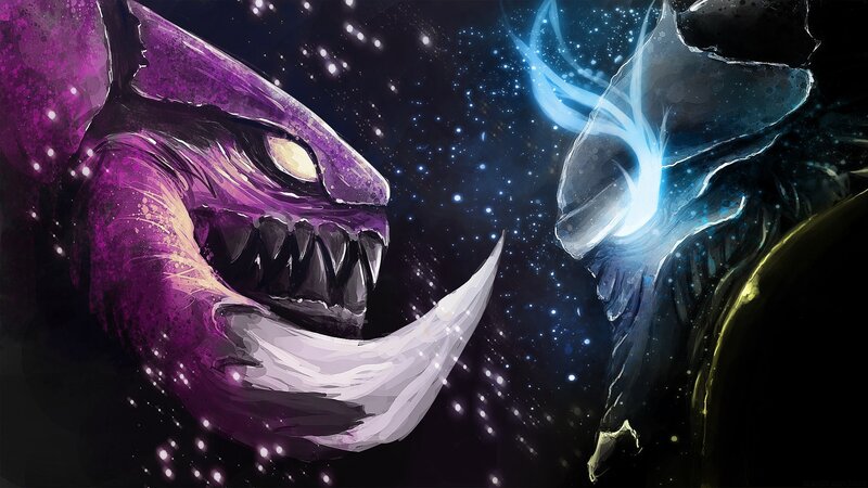Purple and Blue Alien Creatures