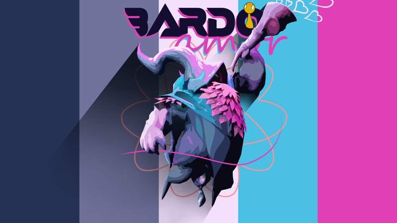 Purple and Blue Creature — Pink