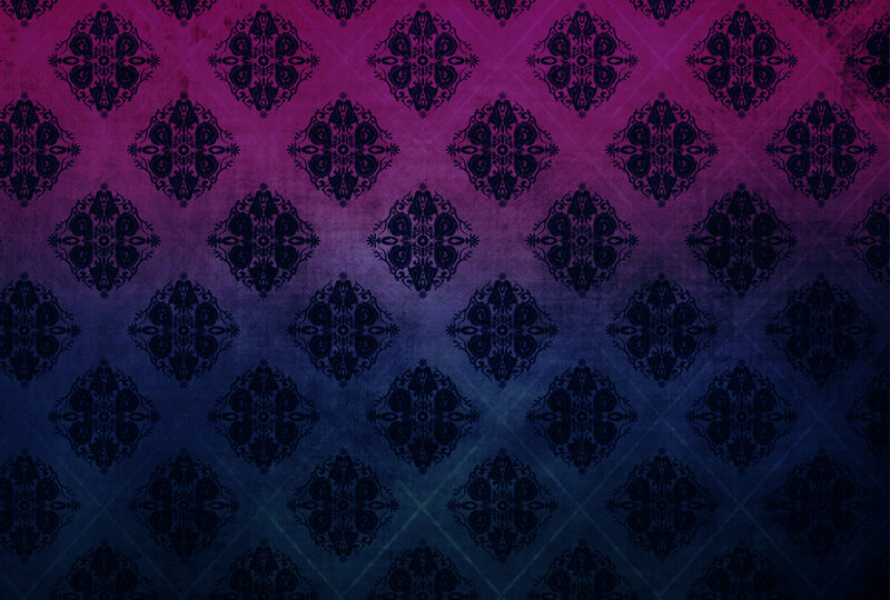 purple and blue damask pattern
