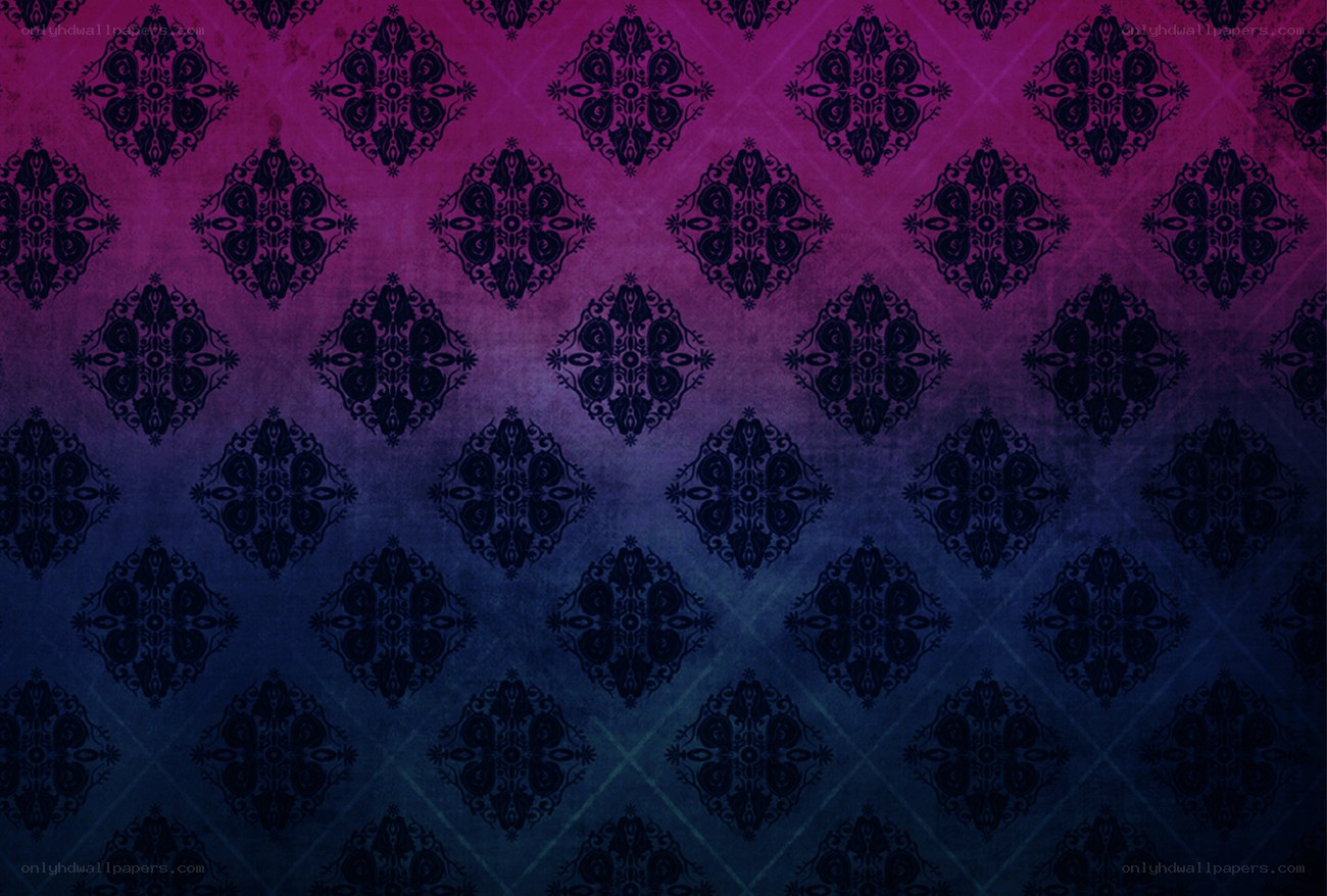 purple and blue damask pattern