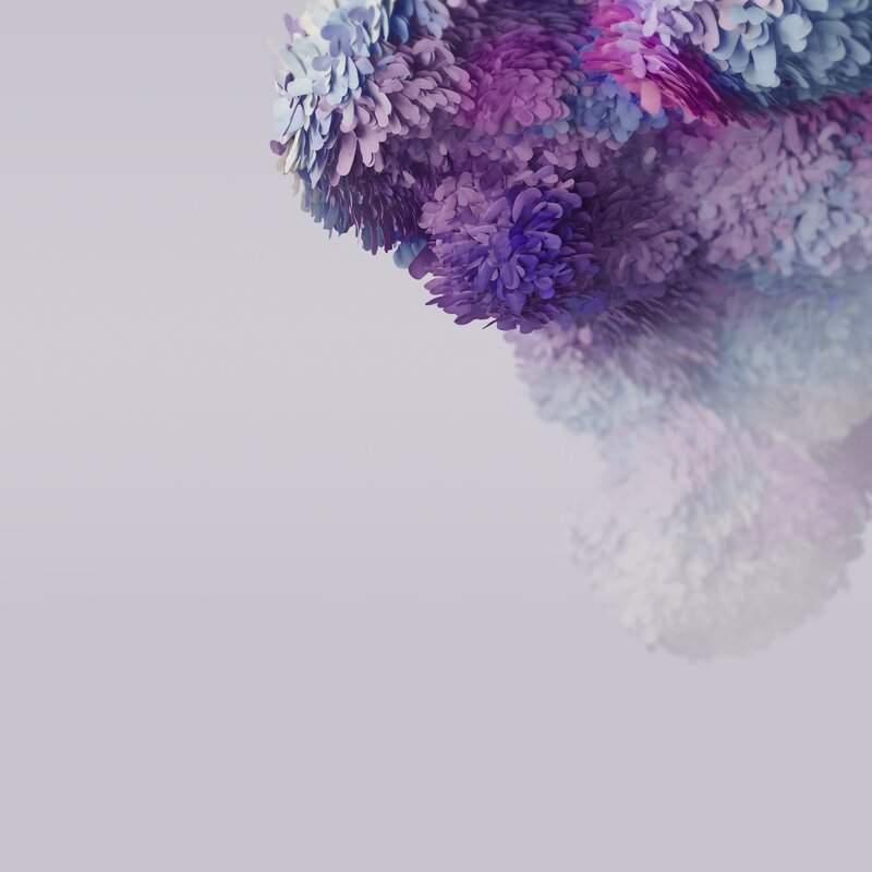 Purple and Blue Floral Cluster