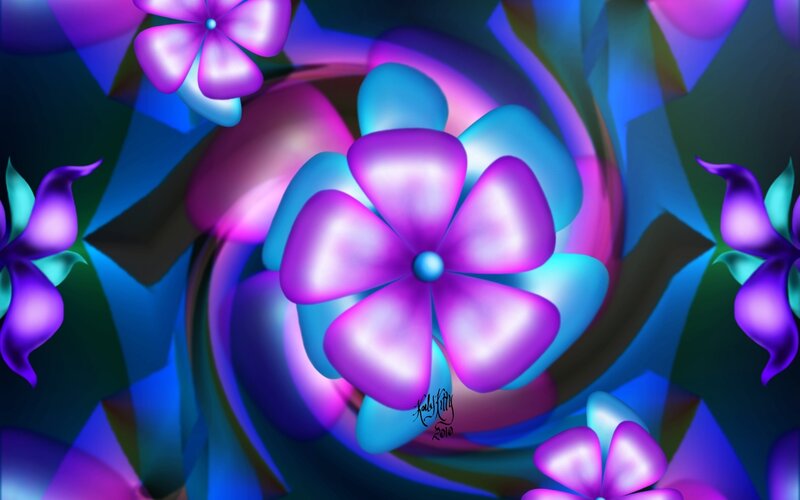 Purple and Blue Flowers — Dreamy