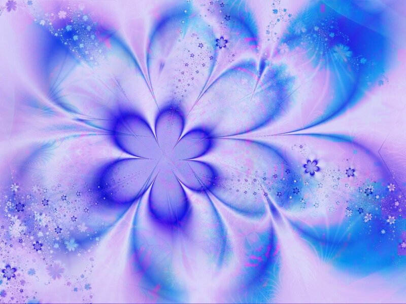 purple and blue fractal flower