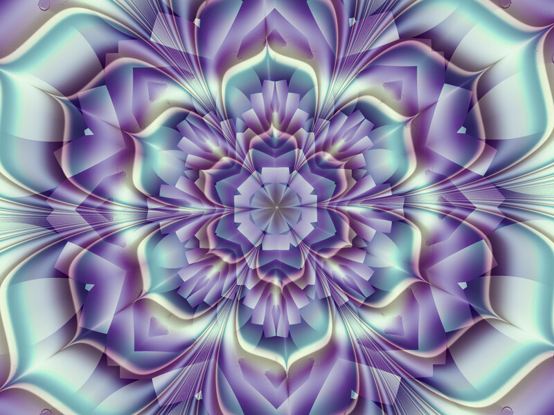 Purple and Blue Fractal Pattern — Hypnotic, Abstract