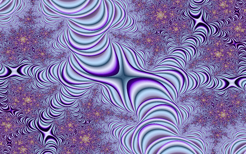 Purple and Blue Fractal Pattern — Hypnotic, Abstract, Waves