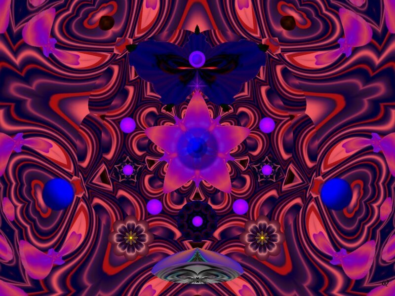 Purple and Blue Fractal Pattern — Hypnotic