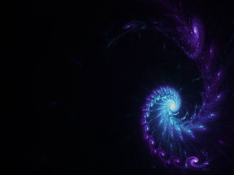 purple and blue fractal spiral