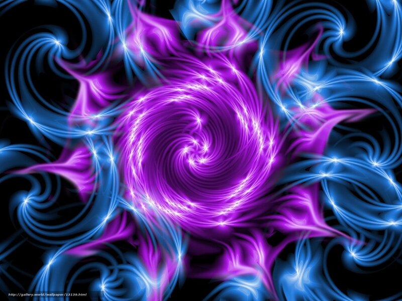 Purple and blue fractal swirl