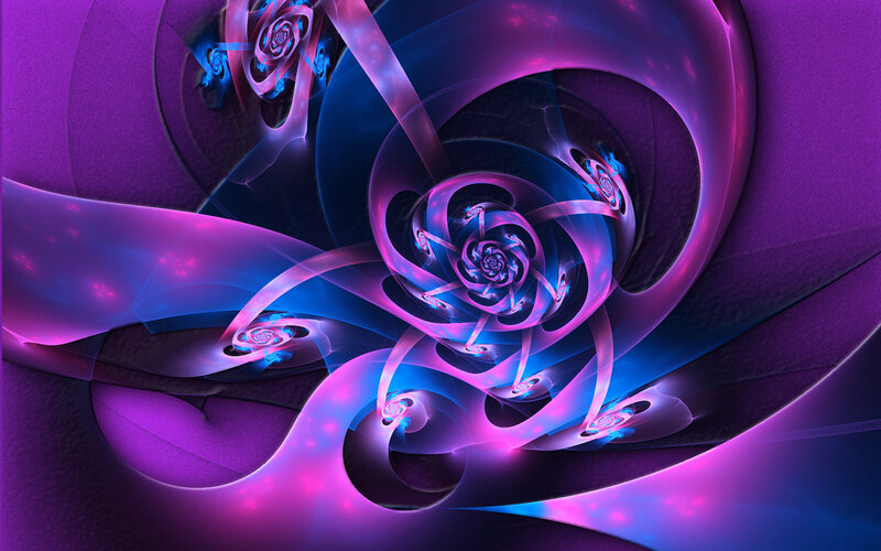 purple and blue fractal swirls