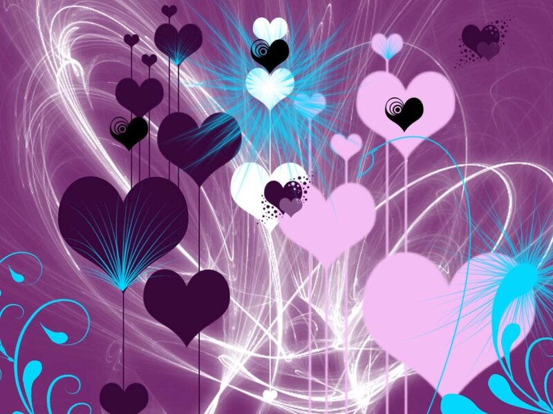 purple and blue heart design