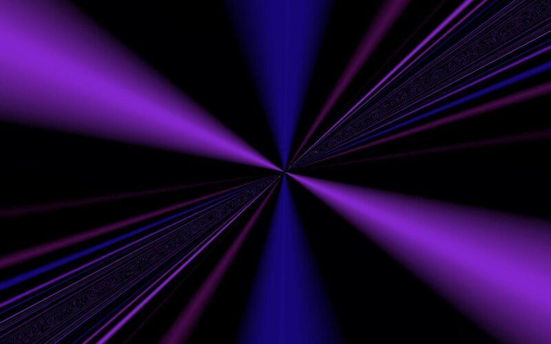 purple and blue light beams