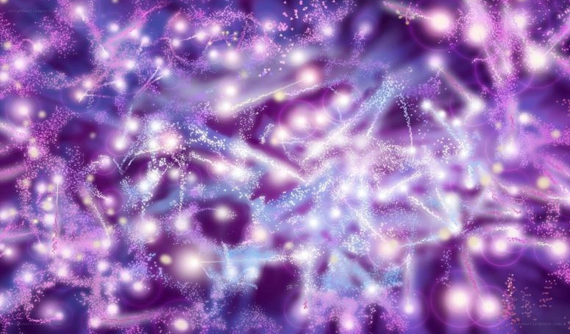 purple and blue light particles