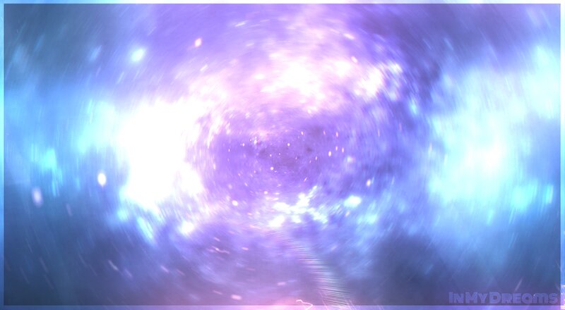 Purple and Blue Light Tunnel