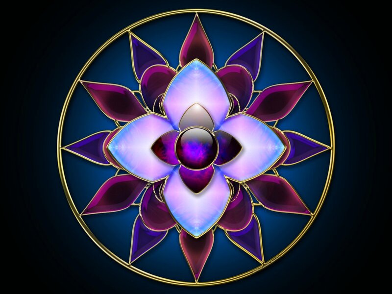 Purple and Blue Lotus