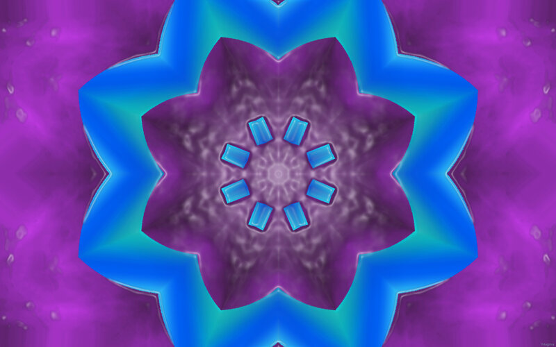 purple and blue mandala pattern
