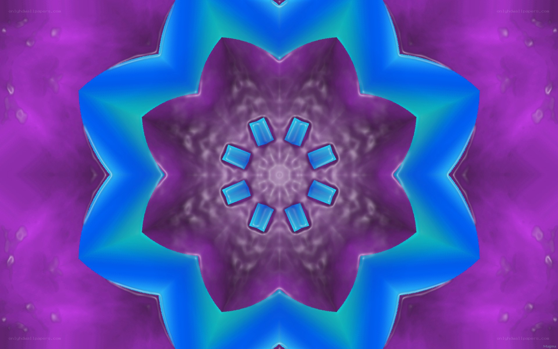 purple and blue mandala pattern