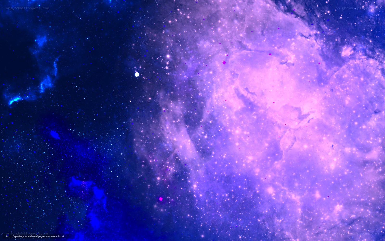 purple and blue nebula