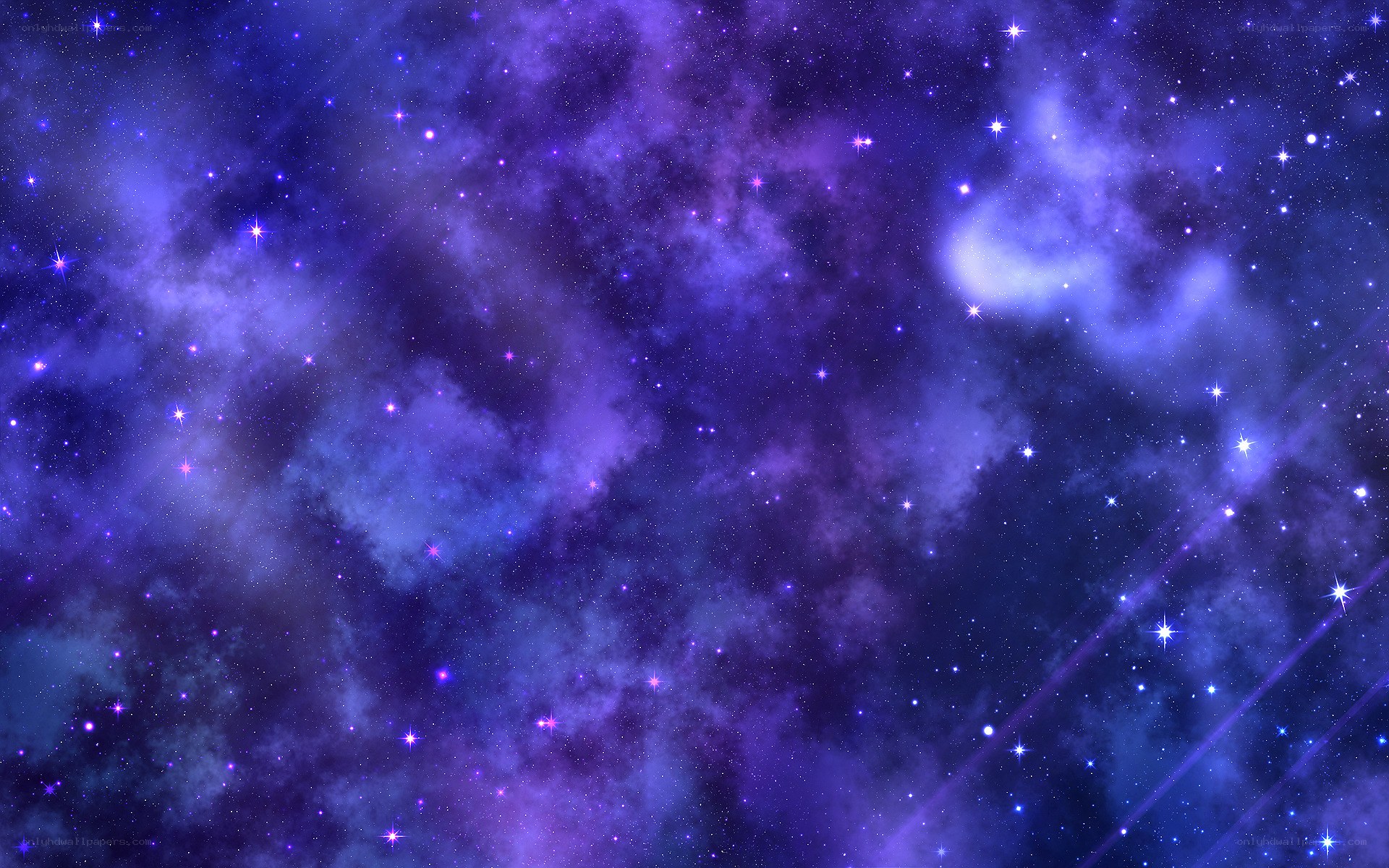 purple and blue nebula