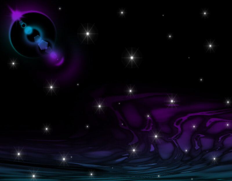 Purple and Blue Nebula — Cosmic, Night, Digital Art