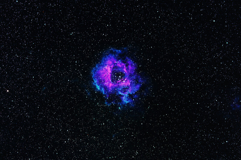 Purple and Blue Nebula — Cosmic, Night, Photograph, Stars