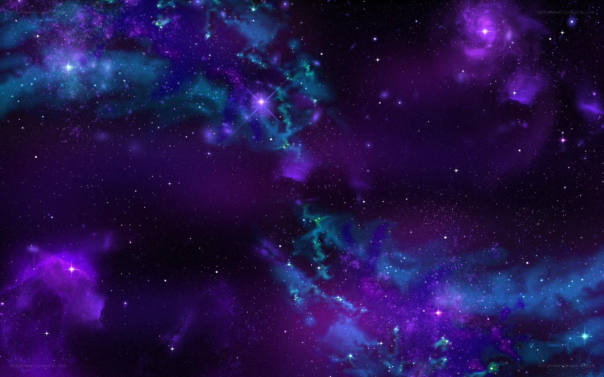 purple and blue nebula space