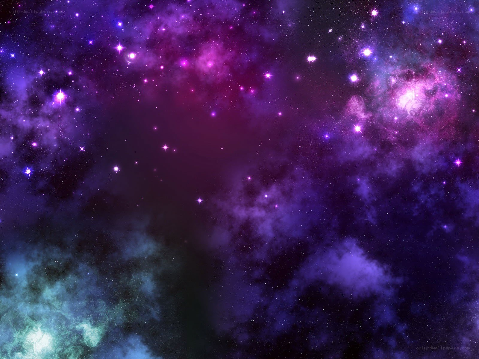 purple and blue nebula space