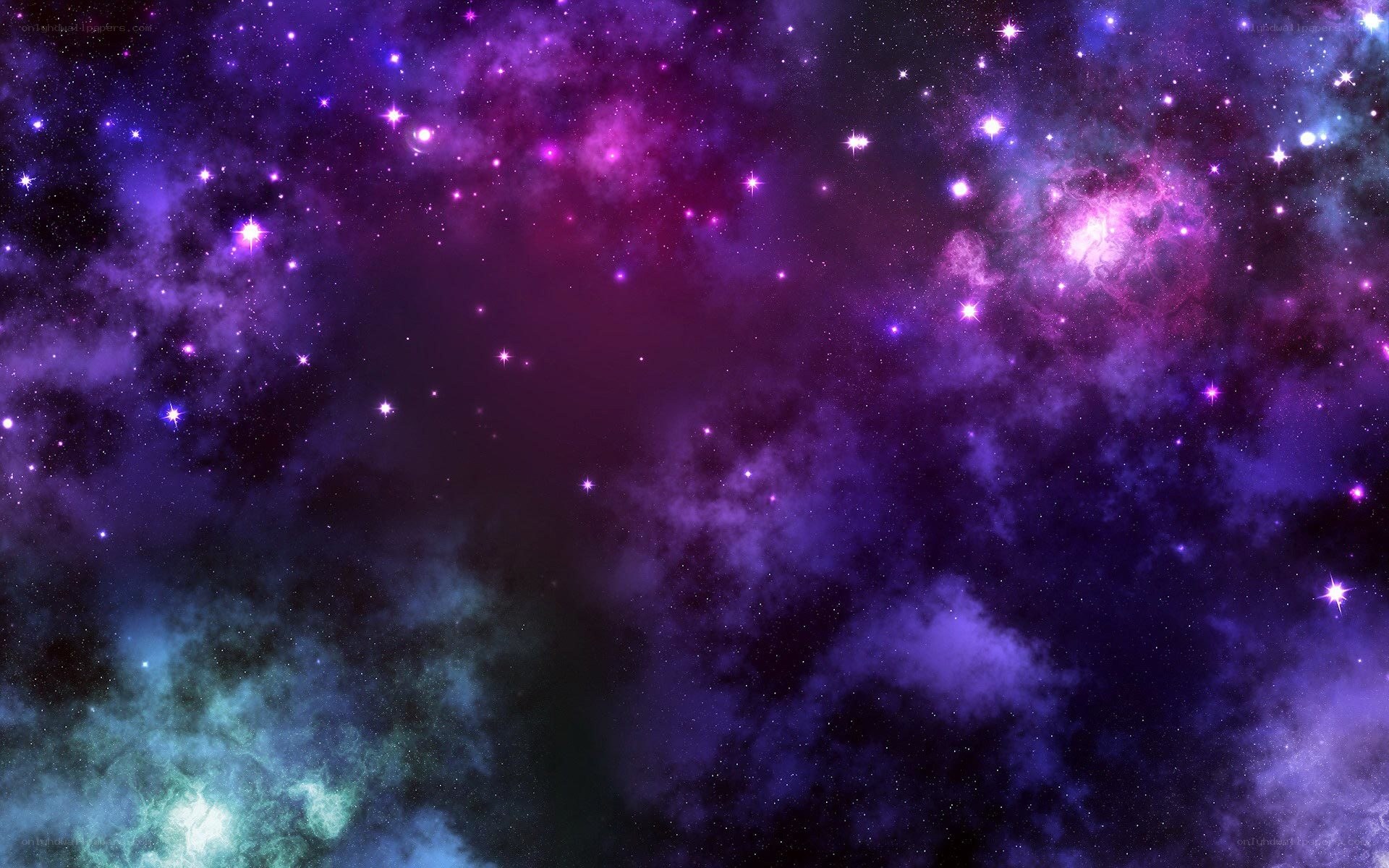 purple and blue nebula space