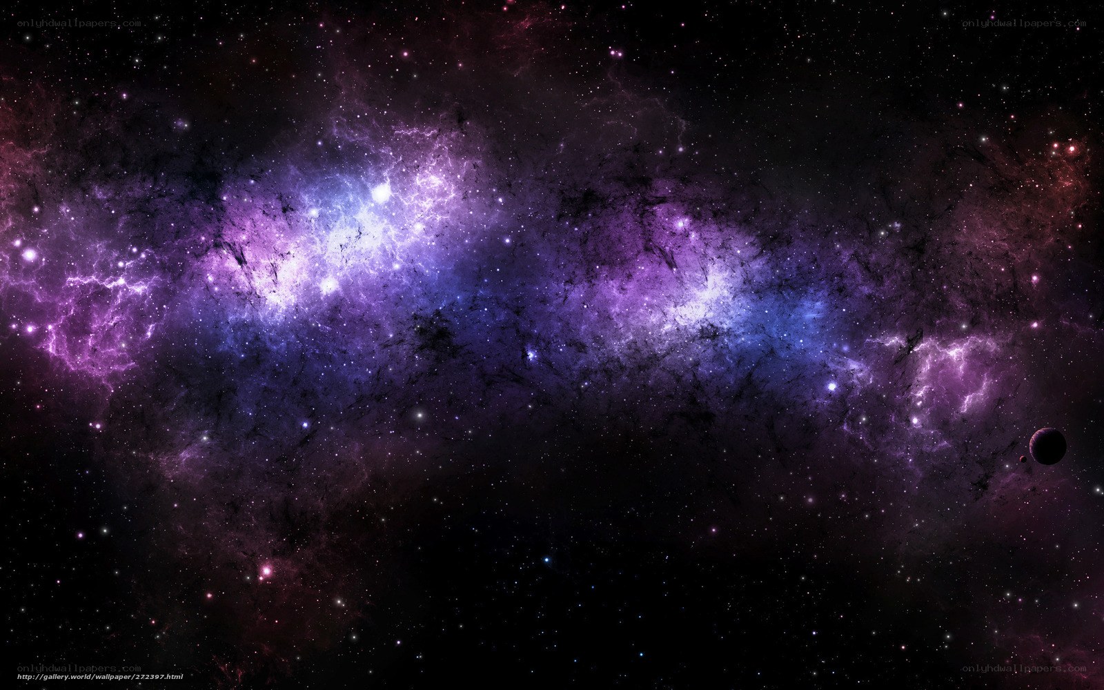 purple and blue nebula space