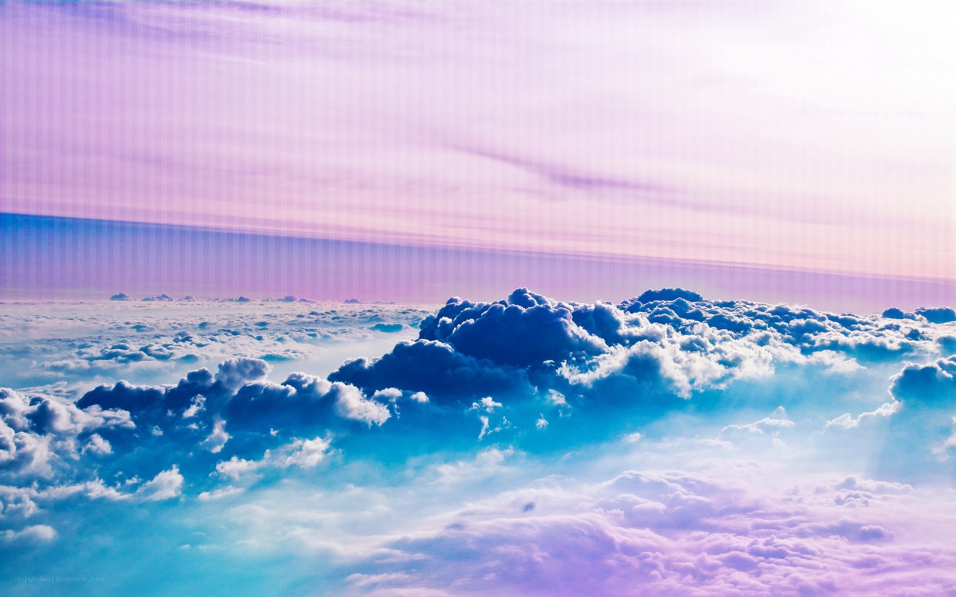 purple and blue sky clouds