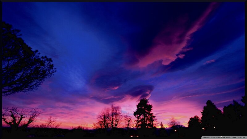 Purple and Blue Sky — Dramatic, Sunset