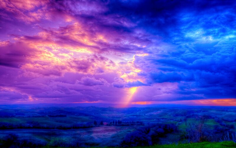 Purple and Blue Sky — Dramatic