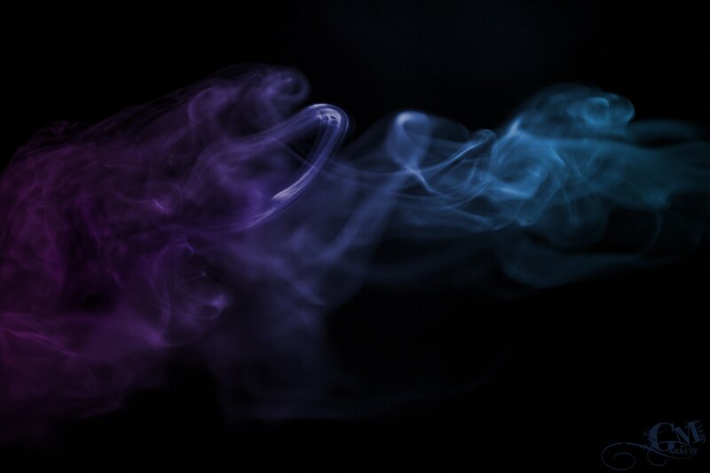 purple and blue smoke swirl