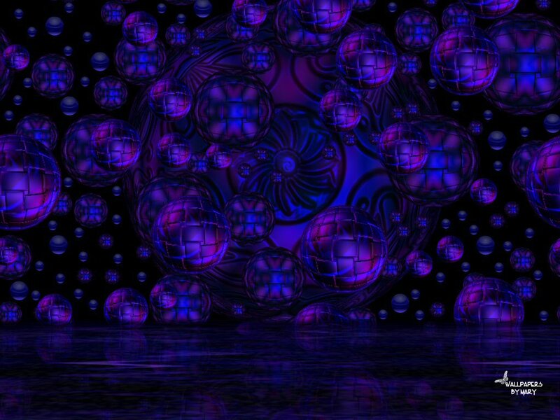 Purple and Blue Spheres