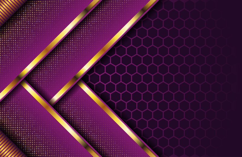 Purple and Gold Abstract Design — Luxurious