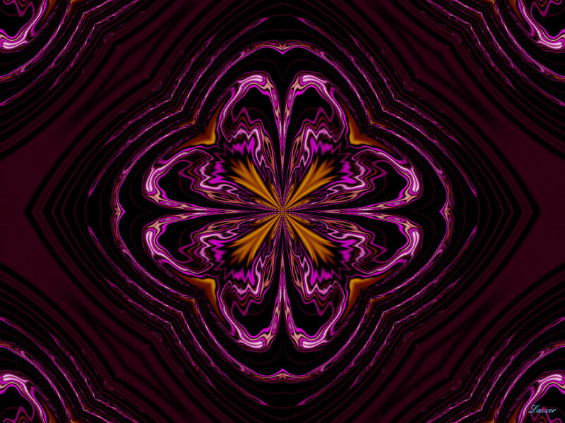 Purple and Gold Fractal Pattern — Hypnotic