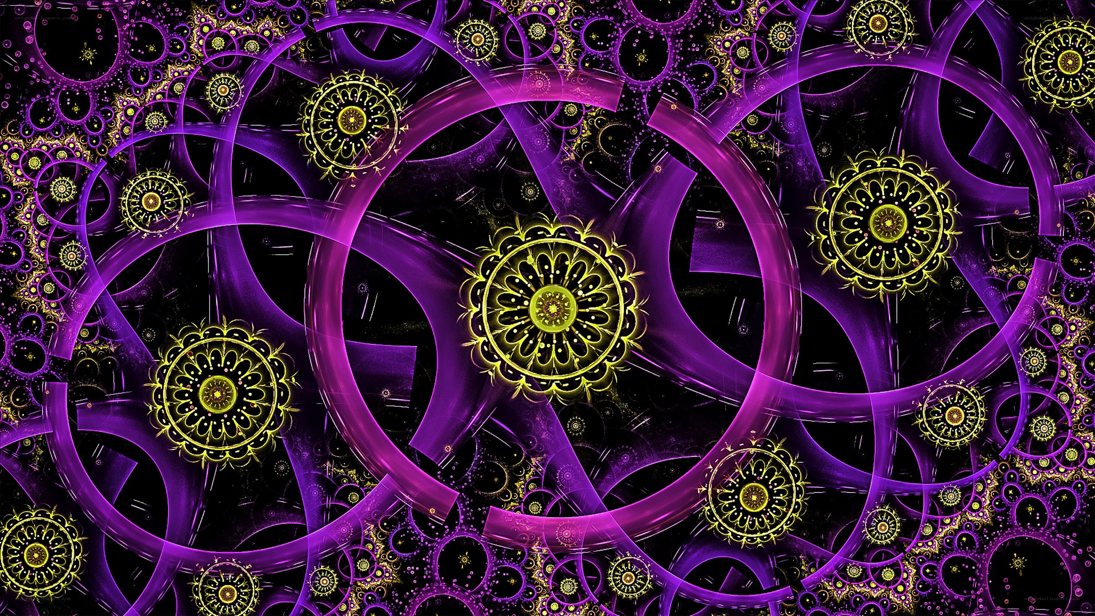 purple and gold fractal pattern